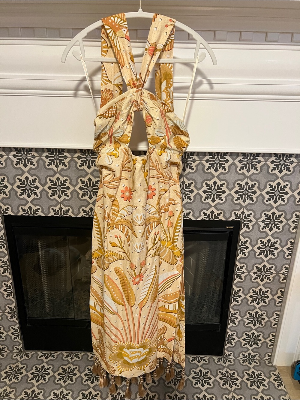 Farm Rio Sand Jungle Chic Midi Dress NWT - Picture 5 of 9